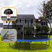 12FT Outdoor Recreational Kids Trampoline with Safety Net and Ladder