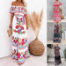 One-Shoulder Printed Long-Hem Maxi Dress for Women – European and American Style