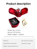 Rose Drawer Style Jewelry Box With Double Open Angel Wing Design