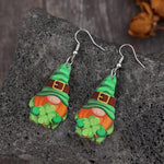Wooden Alloy Dangle Earrings for Women's Fashion Jewelry Collection