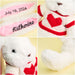 Custom Bunny Plush Toy With Sweater And Embroidered Name For Kids