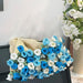 60cm Creative Crochet Rose Bouquet Blanket Gift for Girlfriend