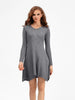 Long Sleeved High Waisted Short Knitted Dress Women's A-line Dresses