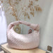 Woven Designer Handbag - Fashionable Cowhorn Knotted Bag for Stylish Carrying