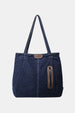 Medium Denim Tote Bag – Casual Women's Zipper Shoulder Bag