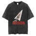 Men's Hip Hop Streetwear T-Shirt in Washed Black - Trendy Casual Tee for Street Style