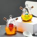 Dual-Layer Glass Kitchen Oil and Vinegar Bottle with Sealed Design
