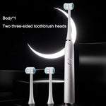 Three-Sided Rechargeable Electric Toothbrush with Sonic Vibration and Waterproof Design