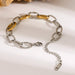 18K Gold-Plated Stainless Steel Chain Bracelet for Women