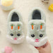 Kids' Cotton Indoor Slippers – Cute Rabbit Non-Slip Home Footwear