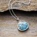 Turquoise Chain Pendant Necklace with Bohemian Vibe