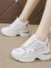 Women’s Mesh Lace-Up Platform Sneakers – Elevated Casual Comfort