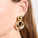 18K Gold-Plated Cutout Earrings for Women Elegant Lightweight Design