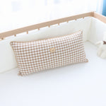 Embroidered Bear Bedside Pillow – Removable Cotton Baby Comfort Cushion