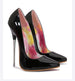 Lacquer Leather Pointed Metal Heel High Heels For Women