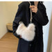 Luxury Designer Plush Women's Handbag – Trendy Winter Cloud Tote Bag