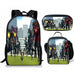 3PC-SET Toilet Man Backpack Primary Secondary School Teenage Peripheral Schoolbags