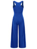 Fashionable Wide-Leg Knitted Jumpsuit With Sexy Suspender Straps