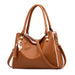 New Fashionable Simple Women's Bag Large Capacity PU Leather Handbag