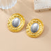 Women's Fashion Exaggerated Circular Metallic Gold Silver Alloy Earrings Jewelry
