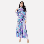 Elegant Pleated Two-Piece Set for Women in Luxurious Fabric and Fashionable Cut