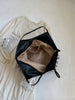 Striped Canvas Tote Bag With Spacious Interior For Daily Use Or Weekend Outings