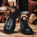 Men's British Style Retro Side-Zip Martin Boots for Autumn Casual Wear