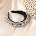 Colored Diamond Sponge Hair Hoop Women's Wide Baroque Party Headband