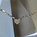 Mini Heart Necklace For Women In S925 Silver With 14K Gold And Diamond Detail