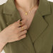 Minimalist Elliptical Titanium Steel Collarbone Necklace for Women