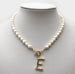 Freshwater Pearl English Alphabet Initial Letter Pendant Necklace – Gold Beaded Pearl Jewelry
