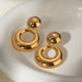 18K Gold-Plated Cutout Earrings for Women Elegant Lightweight Design
