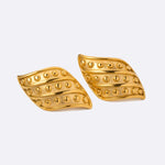 Women's 18K Gold-Plated Stainless Steel Minimalist Stud Earrings
