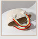 Cute Rainbow Cloud Handbag Handmade Cotton Thread Woven Bag for Beach Vacations