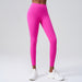 Women's High Elastic Fitness Pants With Wrinkled Waist And Shaping Support