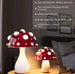 Dimmable Mushroom Desk Lamp – Decorative Bedside Light for Dorm or Bedroom