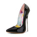 Lacquer Leather Pointed Metal Heel High Heels For Women