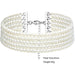 Multilayer Elegant White Pearl Collar Choker Necklace Women's Jewelry