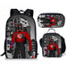 3PC-SET Toilet Man Backpack Primary Secondary School Teenage Peripheral Schoolbags