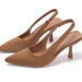 Women's Pointed Toe Kitten Heel Slingback Pumps for Elegant Styling