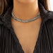 Exaggerated Large Cylindrical Pendant Collarbone Multi-Layer Chain Necklace
