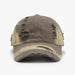 Distressed Adjustable Cotton Baseball Cap With Casual Outdoor Design