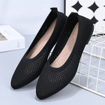 Women's Pointed Flat Bottom Shoes Breathable Hollowed Out Cloth Shoes