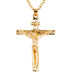 Cross Pendant Necklace with Fine Gold Chain Religious Jewelry for Women