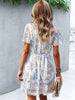 Deep V-Neck Floral Print Sleeveless Summer Dress for Women