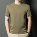 Men’s Knitted Short-Sleeve Round Neck Sweater T-Shirt