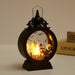 Halloween Decorative Wind Lantern Retro Round Portable LED Electronic Candle Lamp