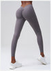 Women's High Elastic Fitness Pants With Wrinkled Waist And Shaping Support