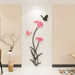 3D Acrylic Lily Crystal Wall Stickers for Elegant Home Decor in Living Room, Bedroom, or Entryway