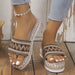 Open-Toe Platform Wedge Sandals for Women